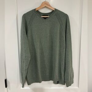 Lucky Brand Green Welterweight V Neck Sweater